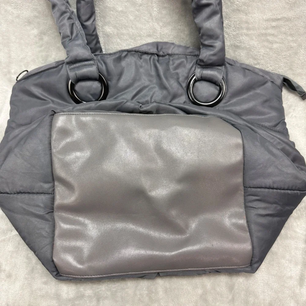 Bath & Body Works Gray Tote Bag Padded Purse‎ Travel Handbag